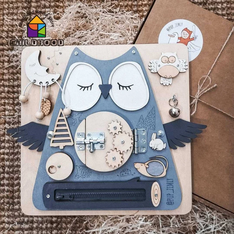 

Детская деревянная доска с животными, учебные пособия по методике Монтессори, игрушки для разблокировки, учебные пособия по методике Монте...