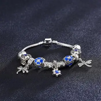 

Fashion Jewelry Multicolor Dark Blue Pink Sky Blue Green Lady DIY Bracelet Charm Bracelets for Women Girl Wholesale YW-GSH213
