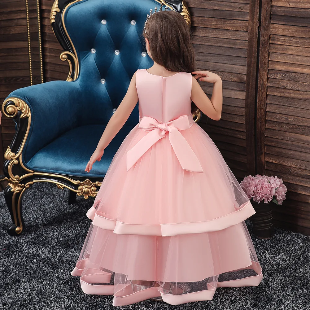 Girls Dress Princess Long Sleeve Party Wedding Evening 10 to 12 Years Lace Fluffy Elegant | Детская одежда и обувь