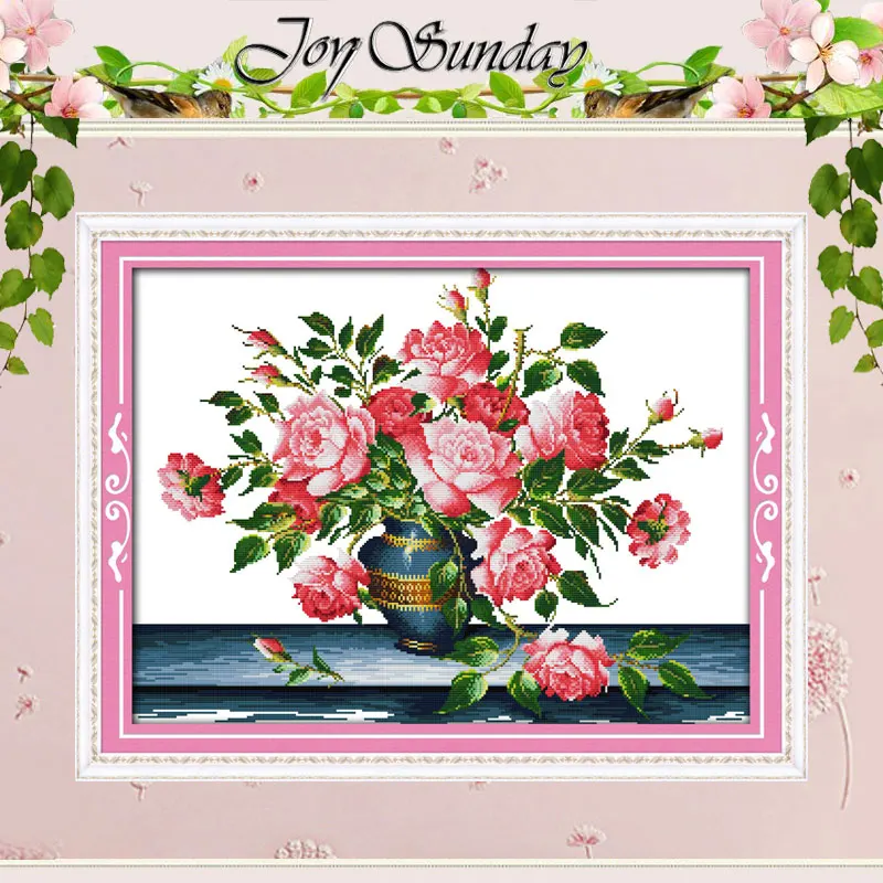 Набор для вышивки крестиком 11CT 14CT с изображением богатых роз | Дом и сад
