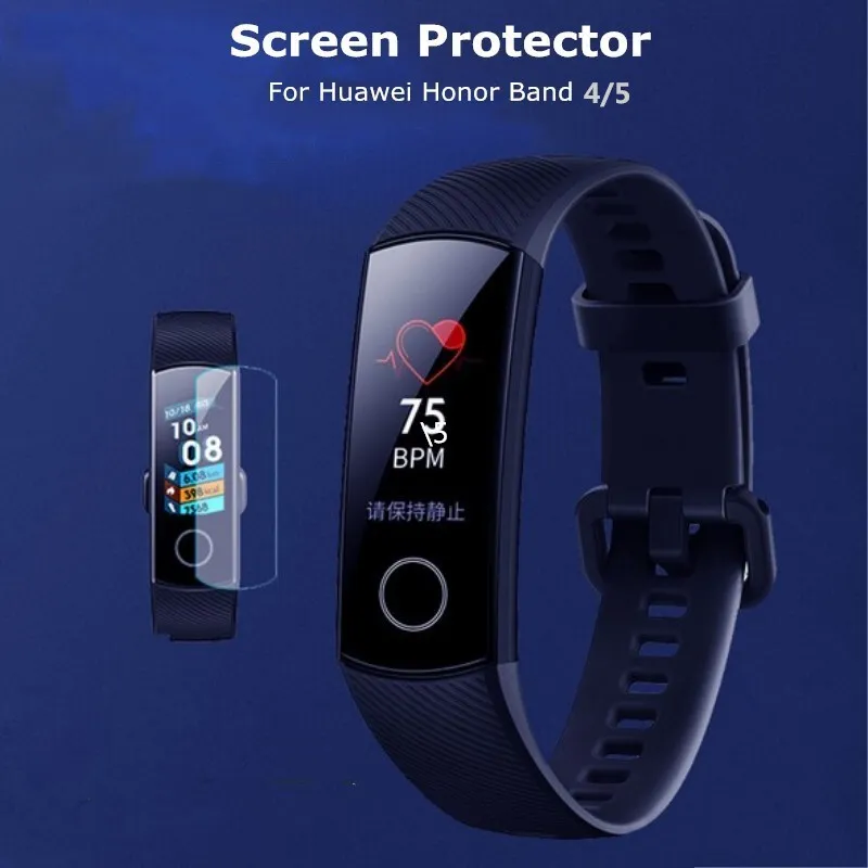 

Soft TPU Protective Film Screen Protector for Huawei Honor Band 4 5 Smart Wristband Bracelet Anti-Scratch Guard Protection