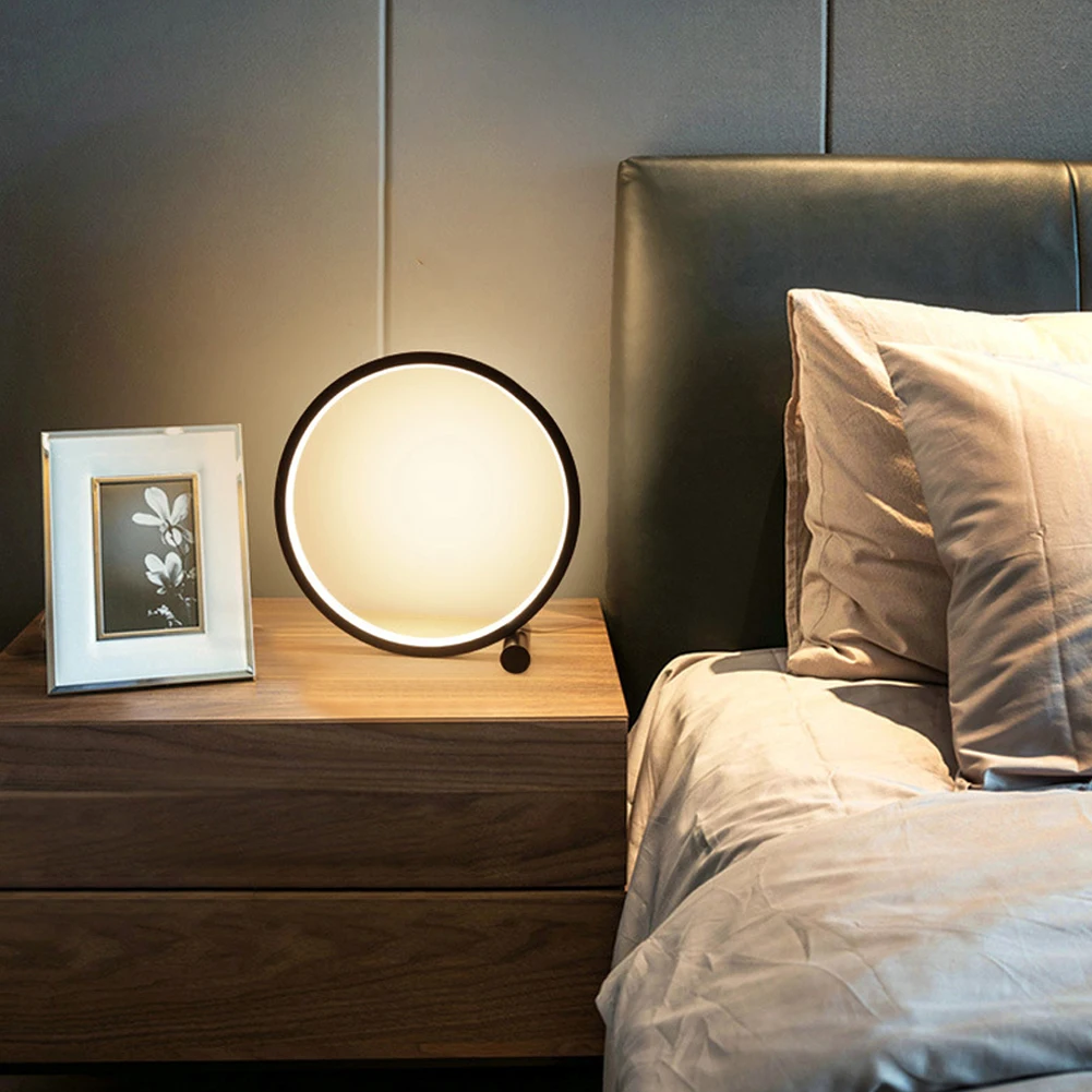 

Светодиодный ночсветильник высокого качества, круглая акриловая лампа светильник глушаемая прикроватная лампа с сенсорным управлением, с...