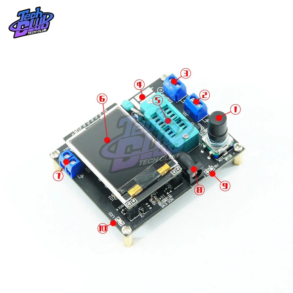 ЖК дисплей GM328A тестер транзисторов емкость диода измеритель частоты напряжения