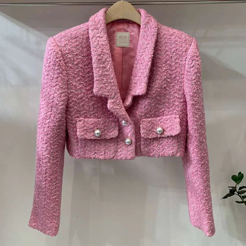 

Dongdaemun Spring 2021 New Women's Fashion Pocket Button-Down Jacket Women's Warm Short Versatile Top