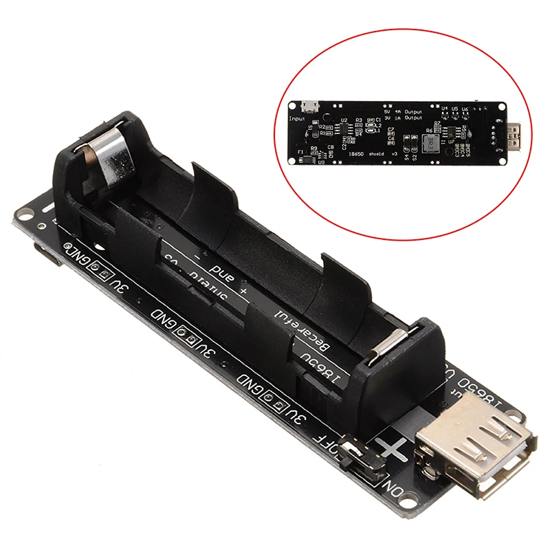 Для Wemos ESP32 ESP32S для Raspberry Pi 1 шт. 18650 Защитная плата зарядки аккумулятора V3 Micro USB порт