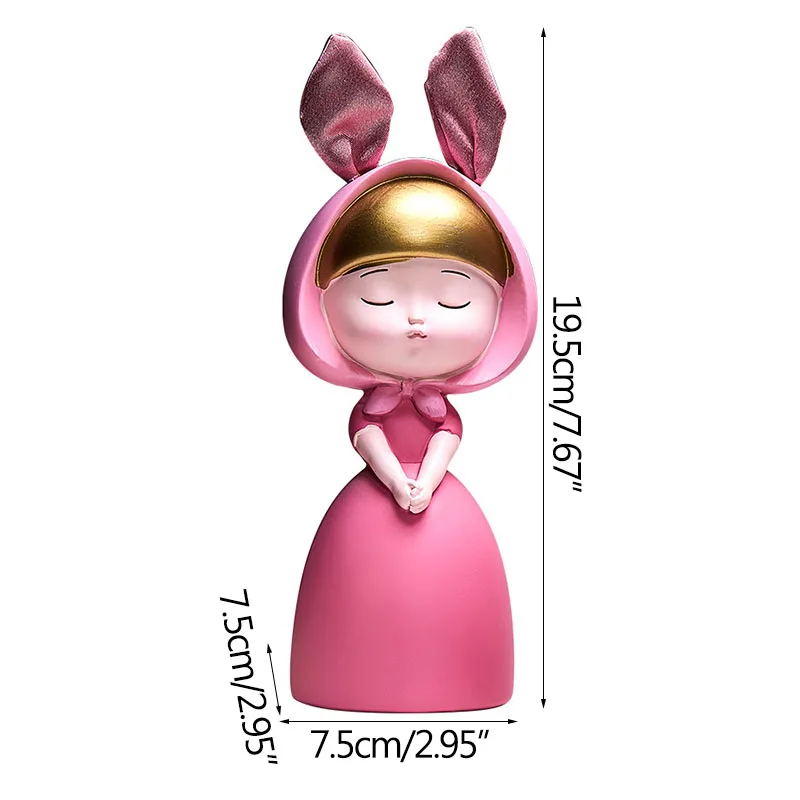 

INS Creative Girl Heart Resin Girl Cute Little Decoration Girl Bedroom Bookshelf Home Soft Decoration Living Room Furnishings