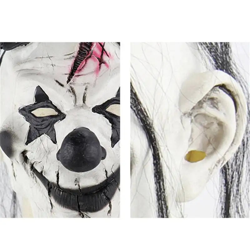 Унисекс пугающий дьяволенок маска клоуна латекс террор страшная забавная для