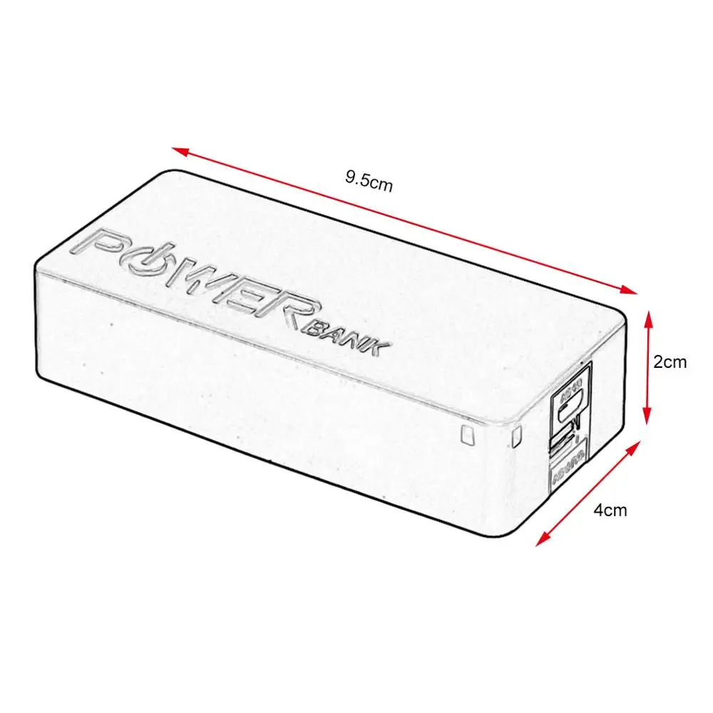Модный 5600 мА/ч 5 в USB DIY чехол для внешнего аккумулятора портативная коробка