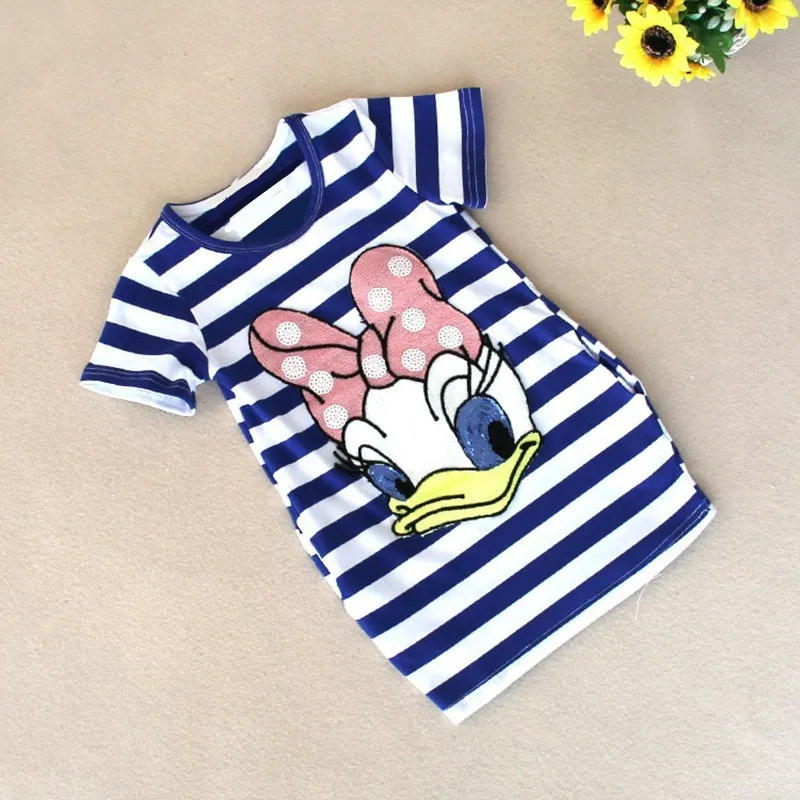 Платье для маленьких девочек Новинка лета 2022 милый детский хлопковый костюм