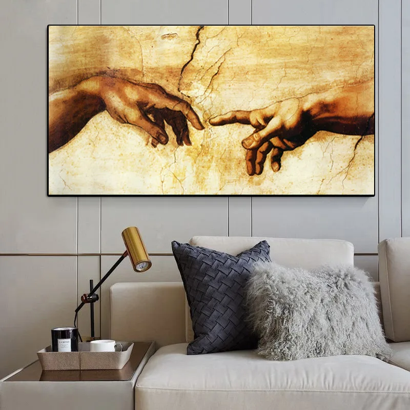 

Классическая картина на холсте "Создание Адама", SELFLESSLY ART