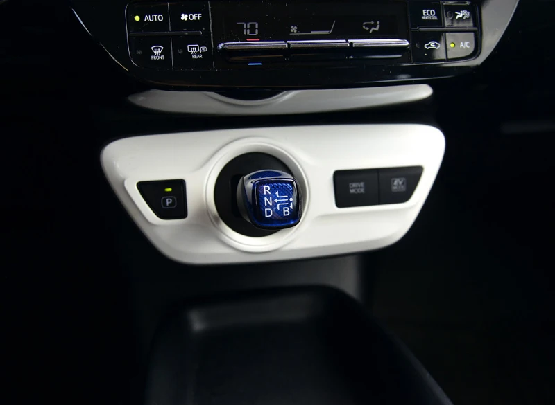 Для Toyata Prius PHV XW50- автомобильные аксессуары углеродное волокно стиль переключения передач Панель центральная консоль крышка отделка