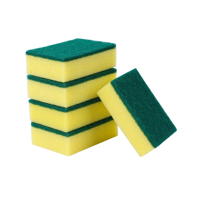 

10PCS Sponge Brush Kitchen Clean Wash Bowl Sponge Nanometer Sponge Wipe Cloth Wash Bowl kitchen items