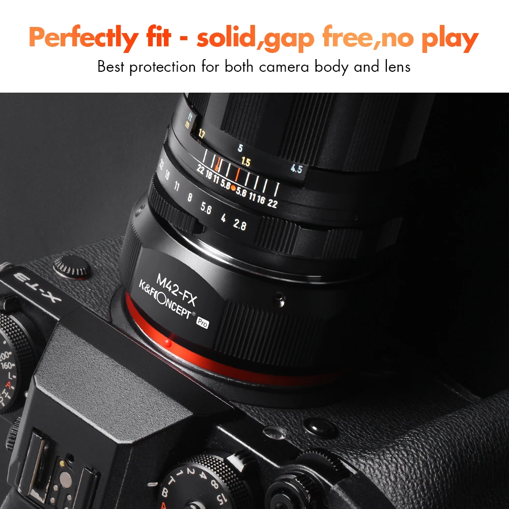 Адаптер крепления объектива K & F Concept M42 к Fuji X для винтового беззеркальным