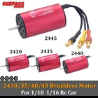 Водонепроницаемый бесщеточный двигатель SURPASS HOBBY 2430 2435 2440 2445 35A ESC для 116 118 RC Motor Traxxas HSP Drift Racing Crawler