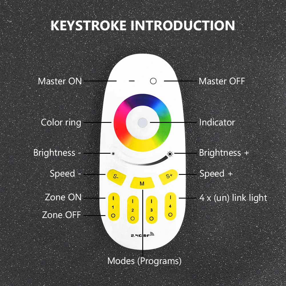 Беспроводной пульт управления Mi Light 2 4 г зоны RGB сенсорный тон дистанционного