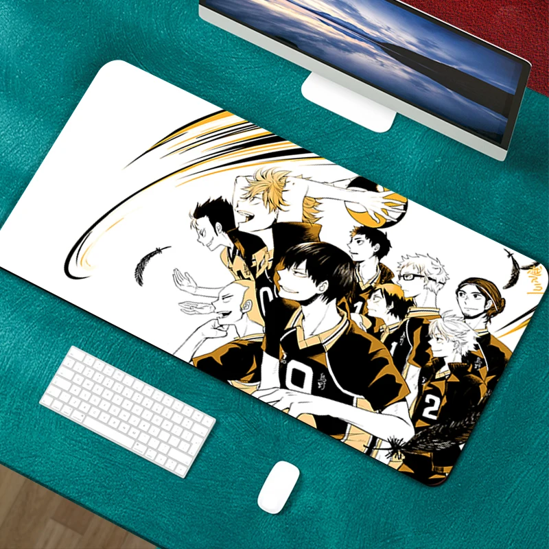 

Large Mouse pad Haikyuu Keyboard Pad Locking Edge Rubber Laptop Notebook Desk Mat Republic Of Gamers Office Mouse Pad CS GO Game