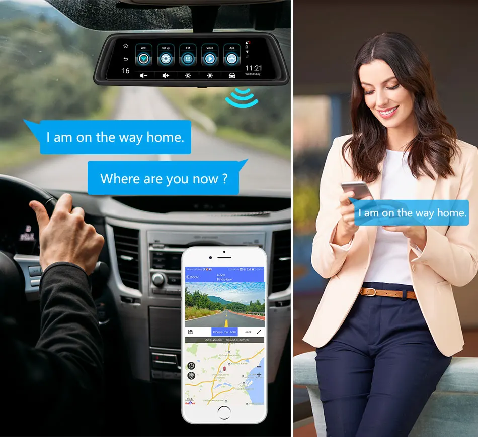 4G 4-канальный Android 2GB ram Автомобильный видеорегистратор ADAS 10 ''зеркало заднего вида камера gps 1080P видео рекордер видеорегистратор со специальным кронштейном V9