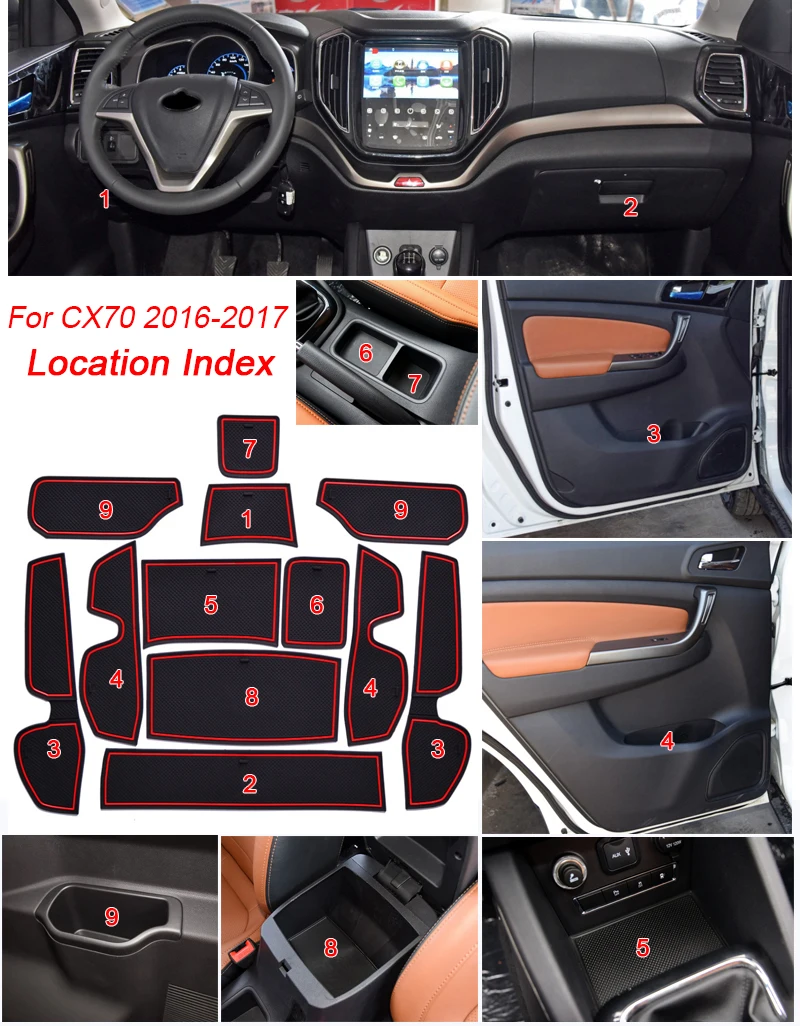 13 шт. автомобильный Стайлинг для CHANGAN CX70 2016 настоящее латексные ворота Слот