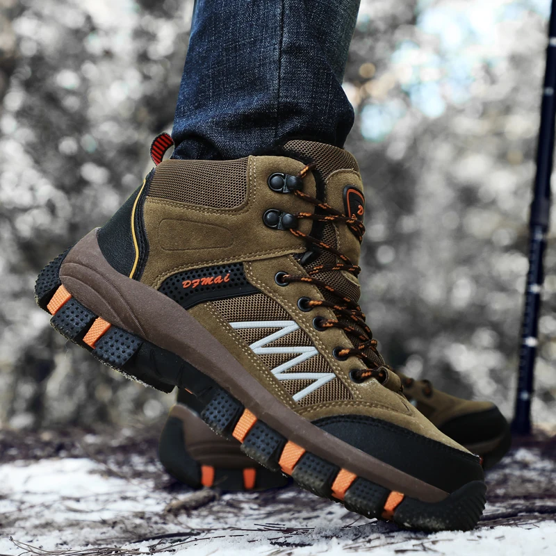 Humtto/большие размеры зимняя обувь для пеших прогулок Мужская Уличная