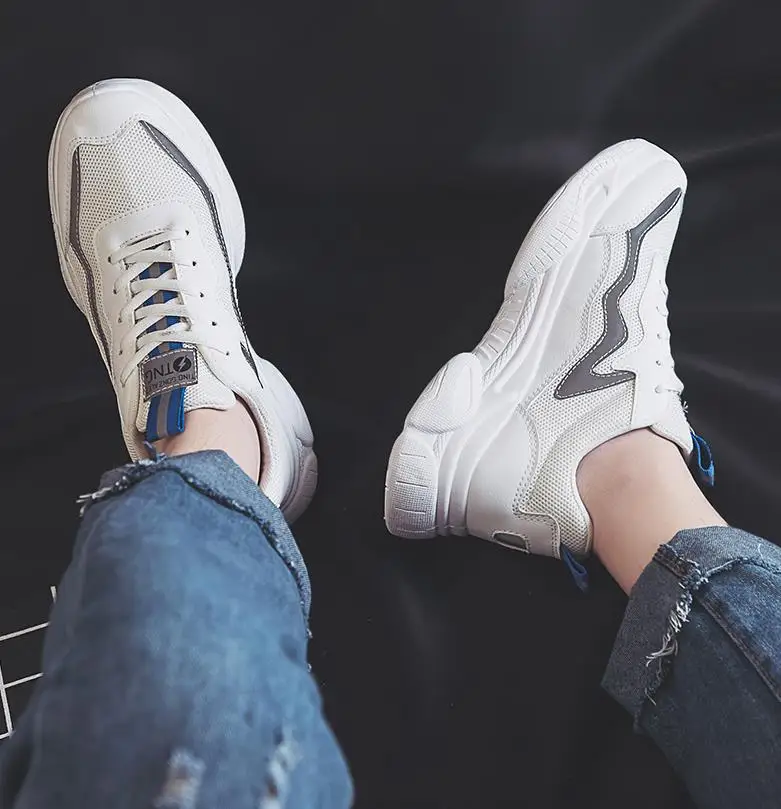 Мужские повседневные кроссовки 2019 самые стильные легкие дышащие большого папы