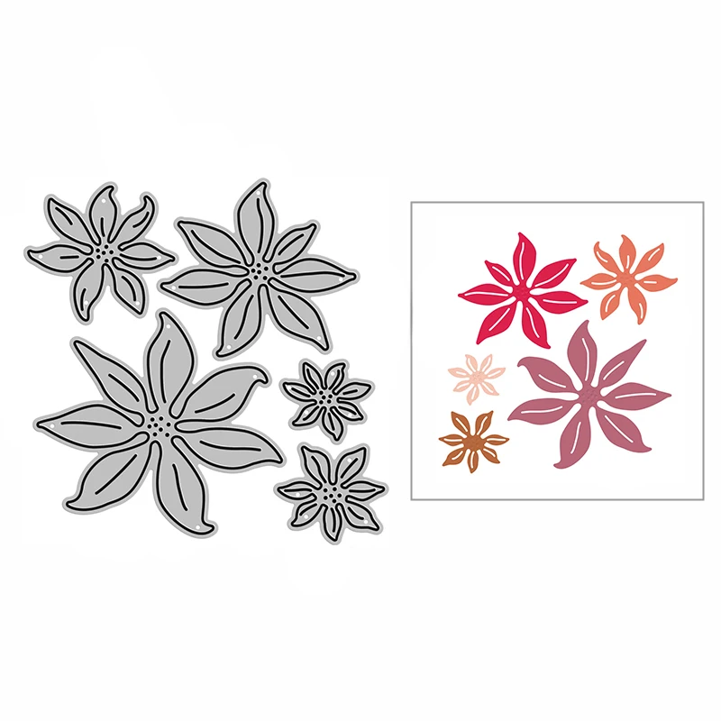

2022 DIY Bright Flower Metal Cutting Dies for Scrapbooking and Card Making Journal Decoration New Embossing Craft Without Stamps