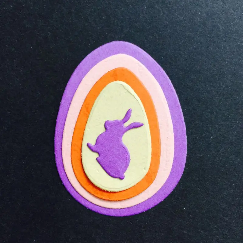 

Egg Rabbit Metal Cutting Dies Stencil DIY Scrapbooking Album Stamp Paper Card Embossing Crafts Decor