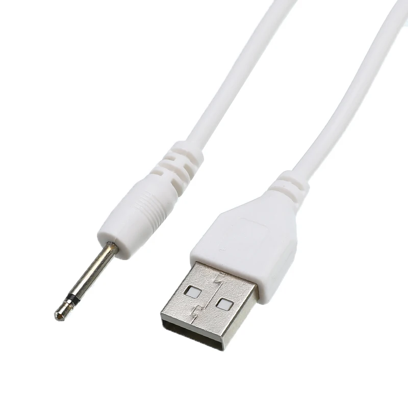 1m USB 2.0 To DC 2.5mm Elbow 2A Charging Line 2.5 USB USB2.5 Mono Audio Line USB Jack Plug Aux DC 2.5mm Audio Cable 17.4mm Pin images - 6