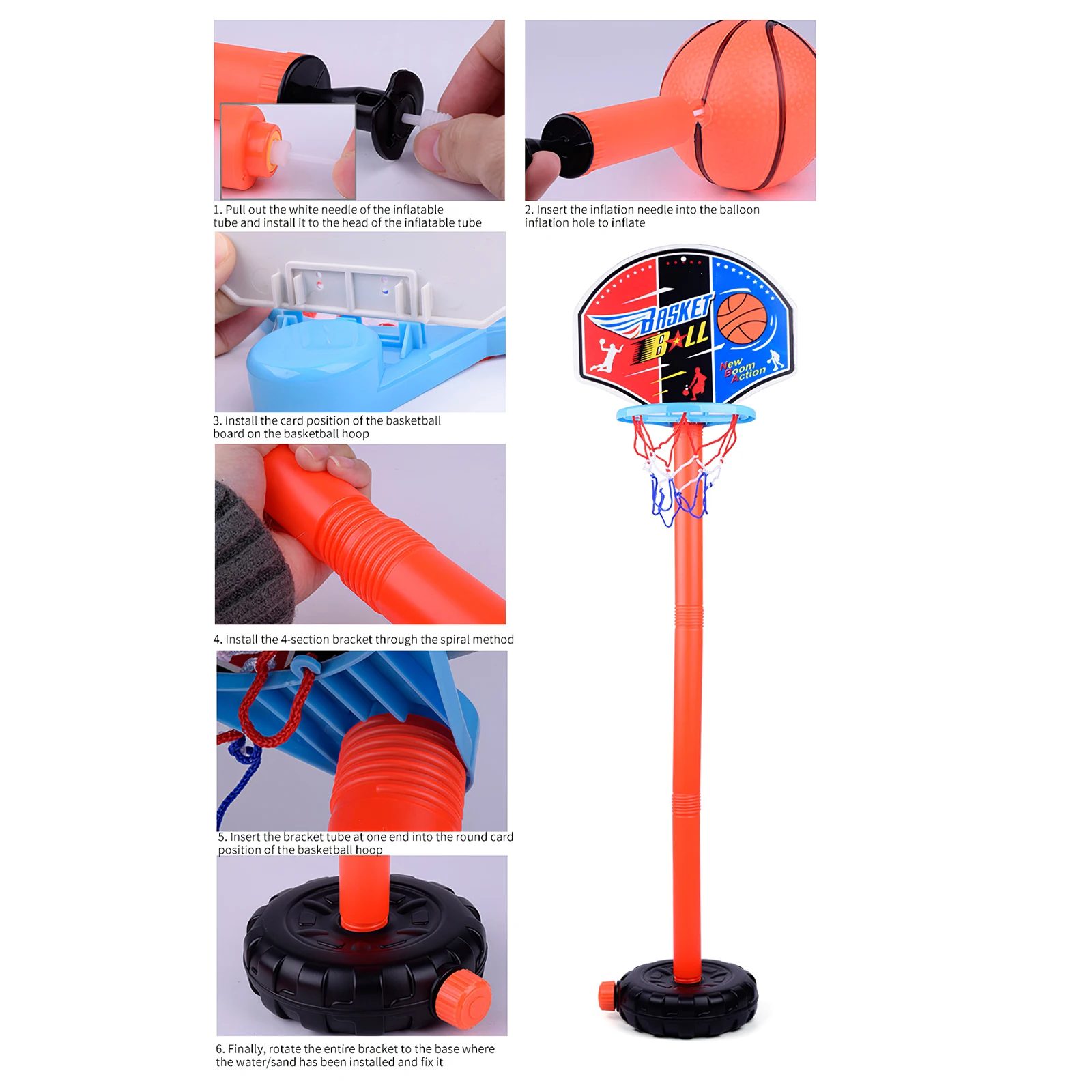 

Liftable Indoor Cardboard Shooting Toys Children's basketballs hoop Adjustable Portable Outdoor Baby Kids Play Sets Holiday Gift