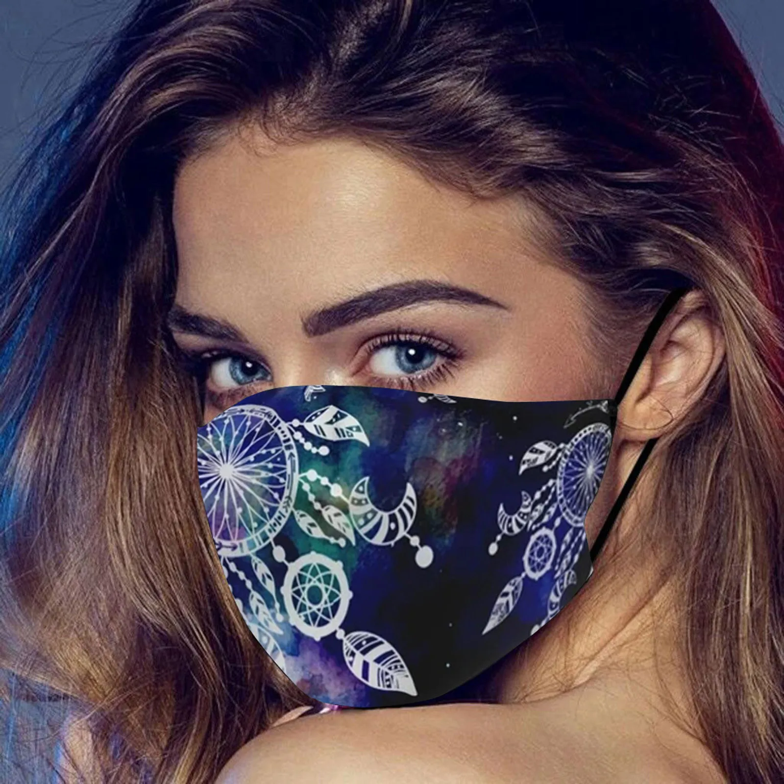 1 шт. маска для лица взрослых в стиле Ловец снов С печатным рисунком на открытом