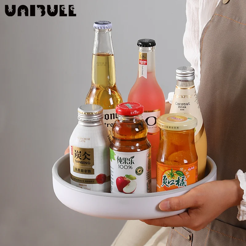 

2021 New 360° Rotating Storage Rack Multifunctional Seasoning Organizer Shelf Oilproof Non-slip Kitchen supplies Holder For Home