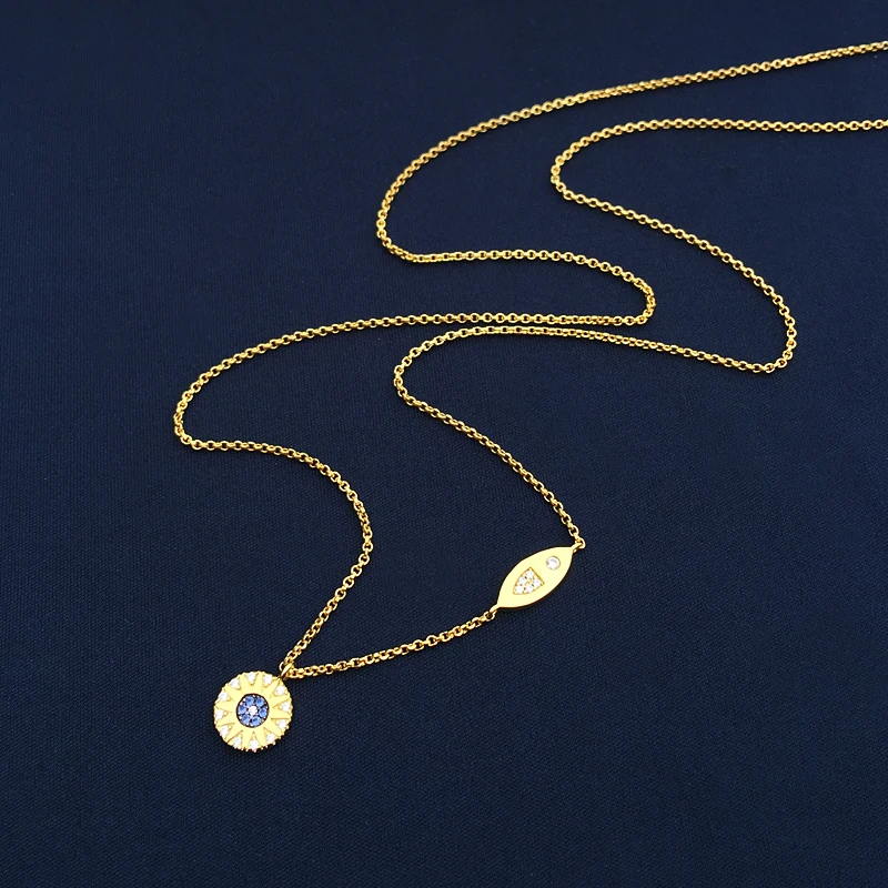 

s925 sterling silver June new tropical vacation wind sun purple flower jellyfish necklace female fashion sweater chain