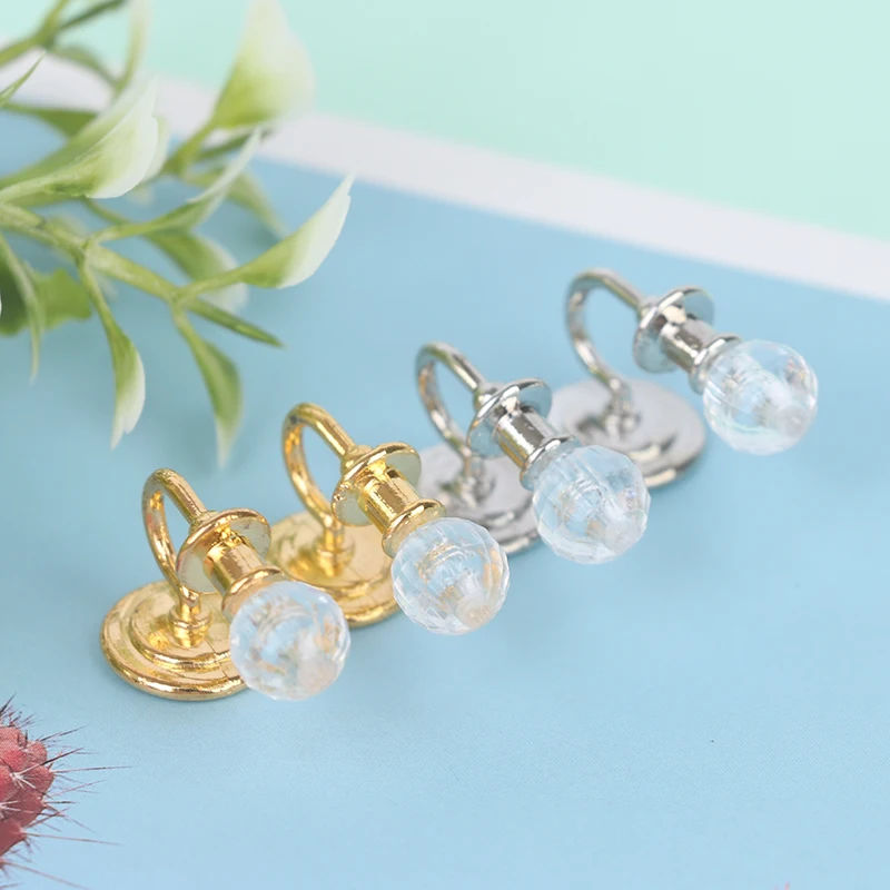 

1Pair 1:12 Dollhouse Miniature Crystal Wall Light Lamp Model Doll House Decoration Accessories Simulation Toy