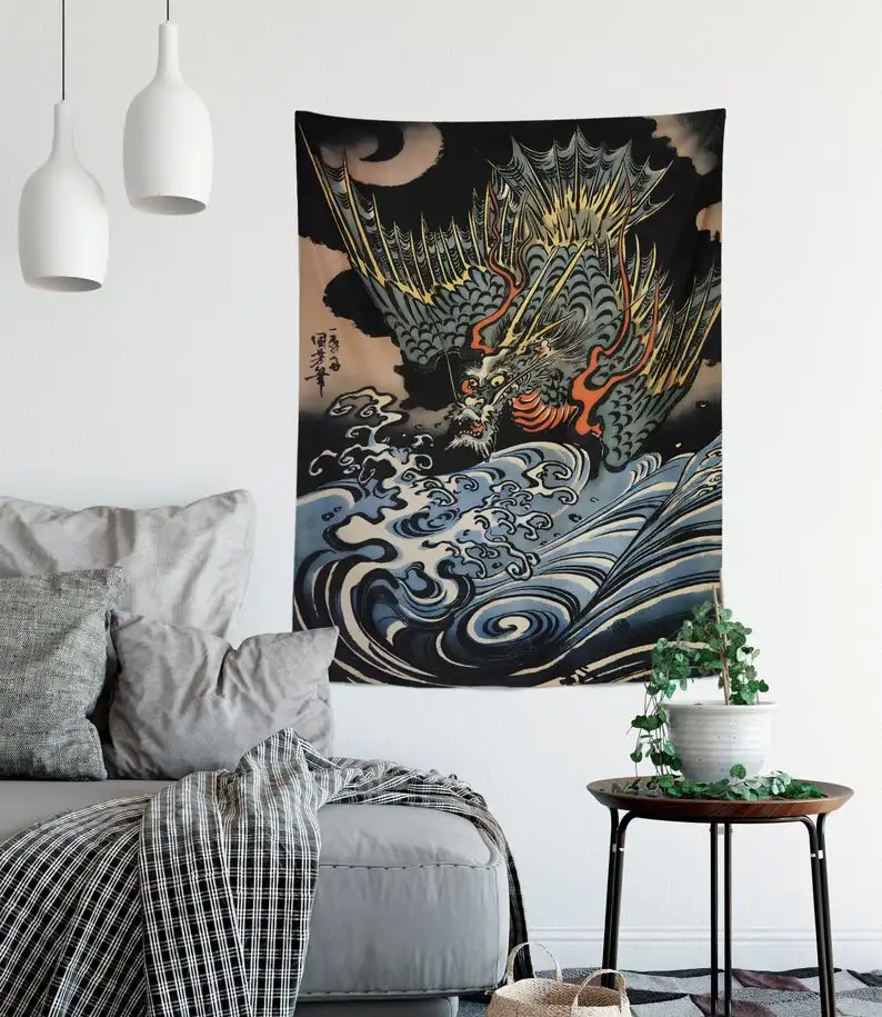 

Japanese Dragon Art - Japanese Dragon Tapestry