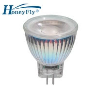 honeyfly 5pcs led mr11 mr16 gu5 3 spot lamp 3w 5w 35mm 50mm dc12v mini cob bulb with glass lamp cup 3000k 6000k