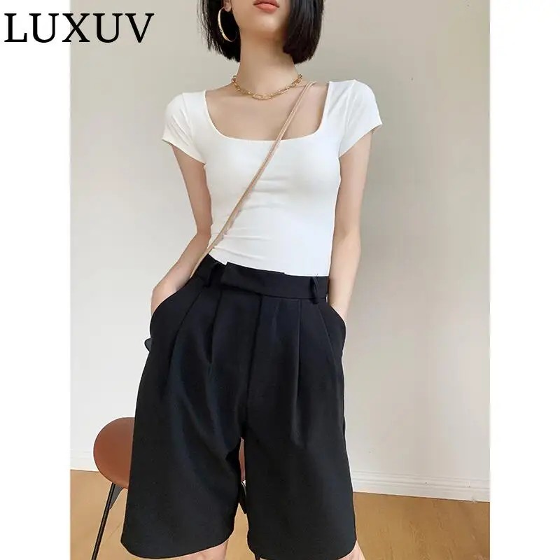 

Casual Short Female Clothing Women Office Urbane Loose Pant Original Design Cycling Pantalon Harajuku Streetwear Casual Trousers