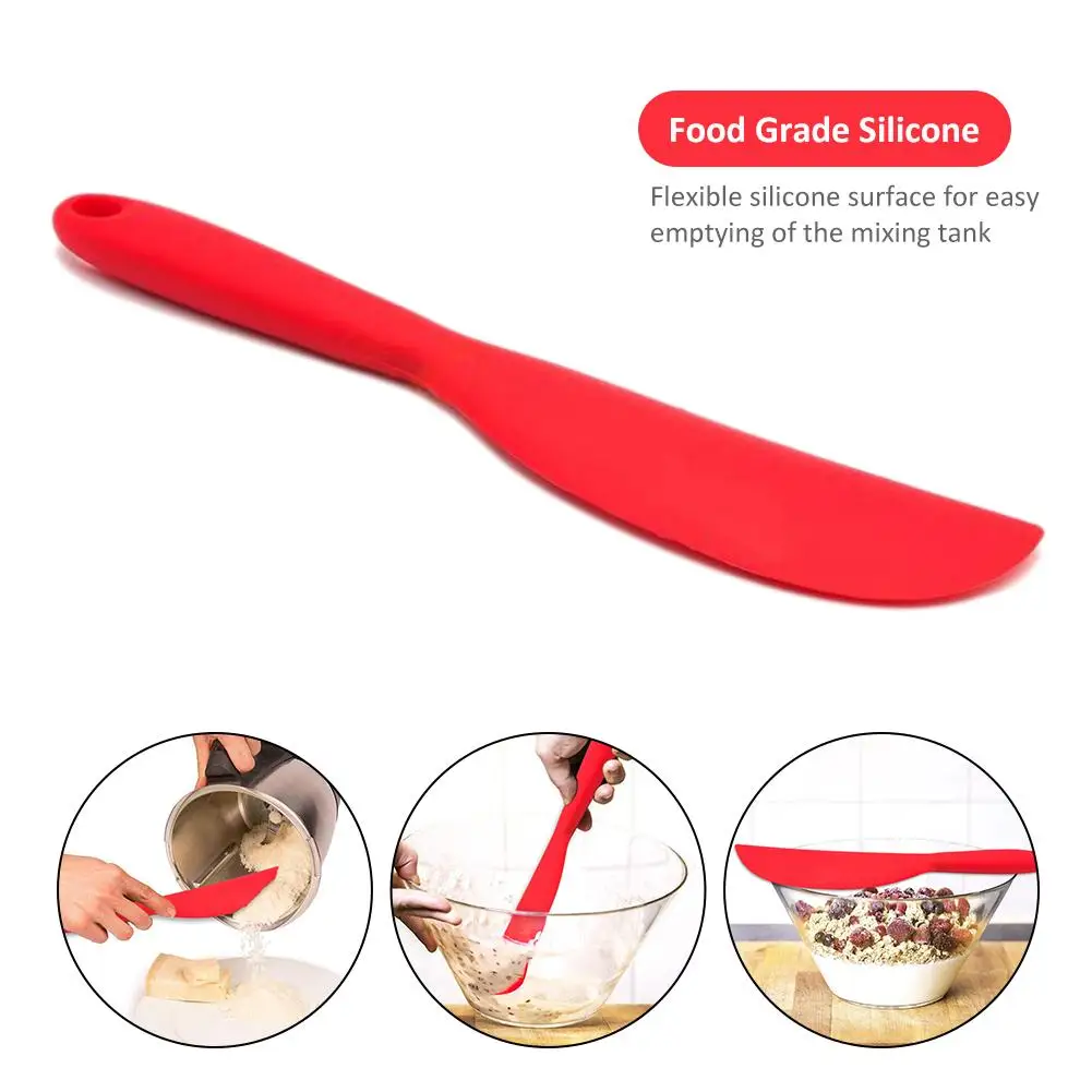 Цельный универсальный силиконовый длинный скребок для крема торта выпечки