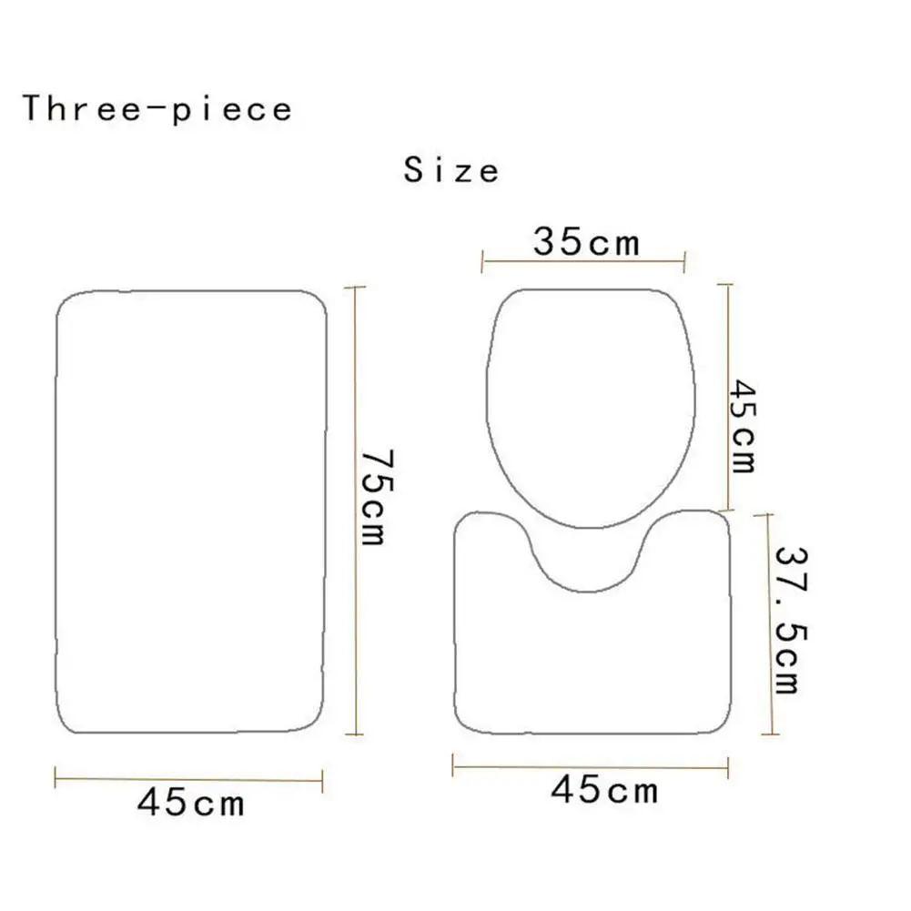 

30 4Pcs/Set Elegant Flowers Pattern Shower Curtain Mat Set Non Slip Rugs Carpet for Bathroom Toilet Bath