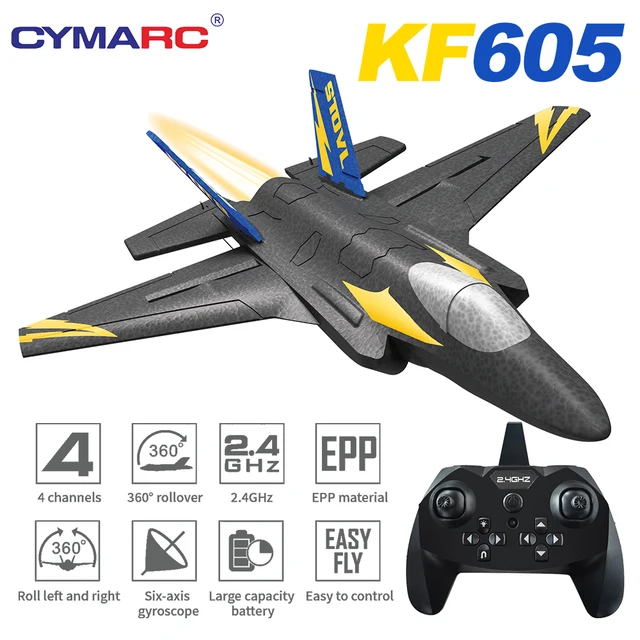 KF605 Glider Airplane RC Fixed Wing Drone 2.4G Remote Control EPP Foam Glider Toys for Adults Kids Boys
