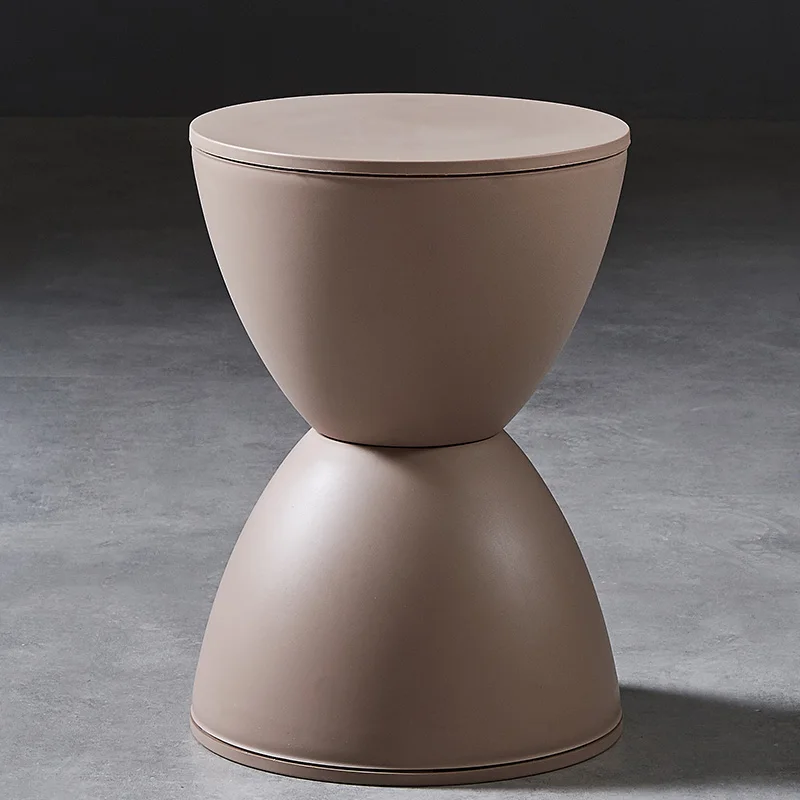 Скандинавский пластиковый табурет для гостиной круглый современный удобный