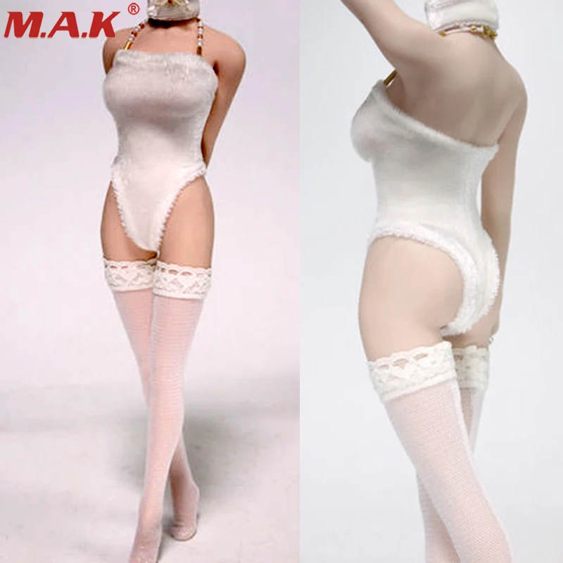 

Женский белый комбинезон в масштабе 1/6, комплект одежды, модель аксессуара, женский купальник, бикини, нижнее белье, подходит для тела с экшн-...