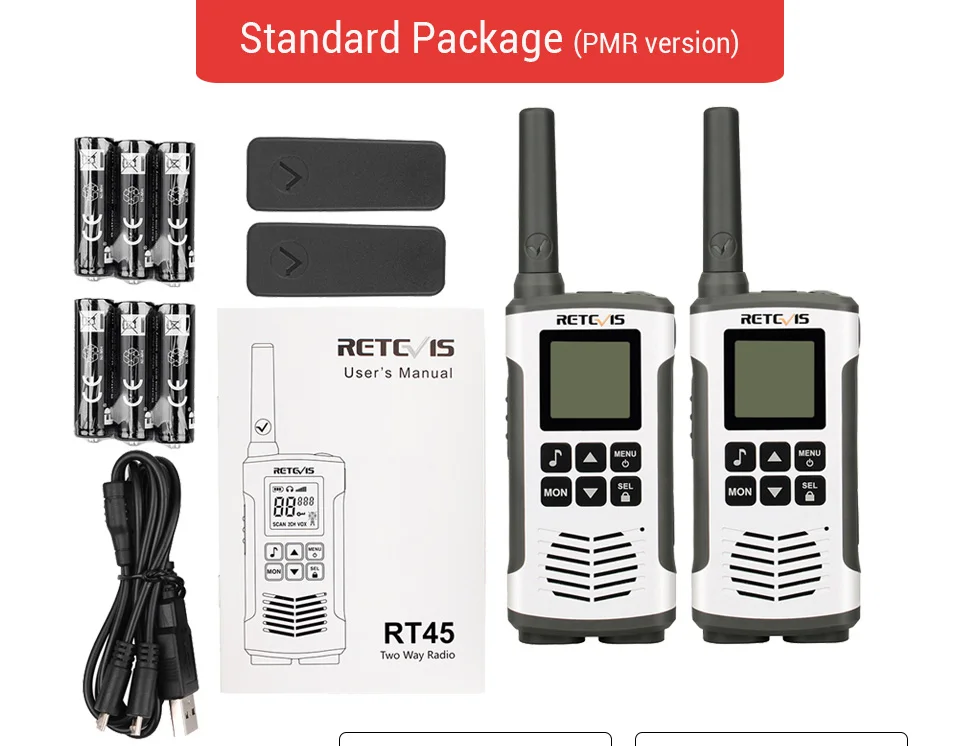 Retevis RT45 PMR радио мини PMR рация 2 шт 0,5 Вт PMR446 PMR 446 FRS двухсторонняя радио Кемпинг/Туризм/путешествия рация