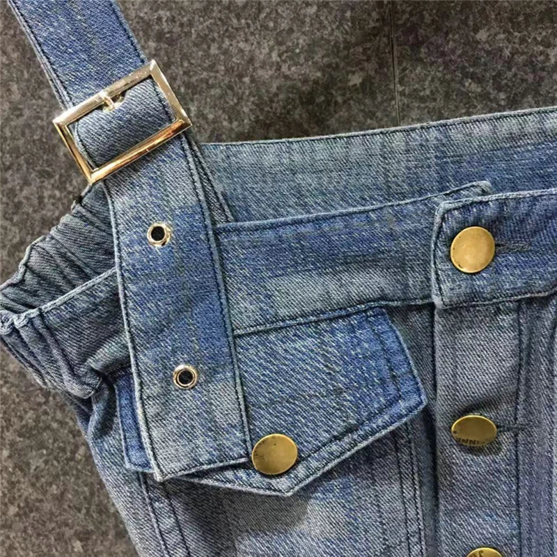 

Summer Ladies Tanks Denim Sling Sexy Hollow Out Bandage Tops Woman Korean Style Thin Waist Slim Design Tank Top Woman Streetwear