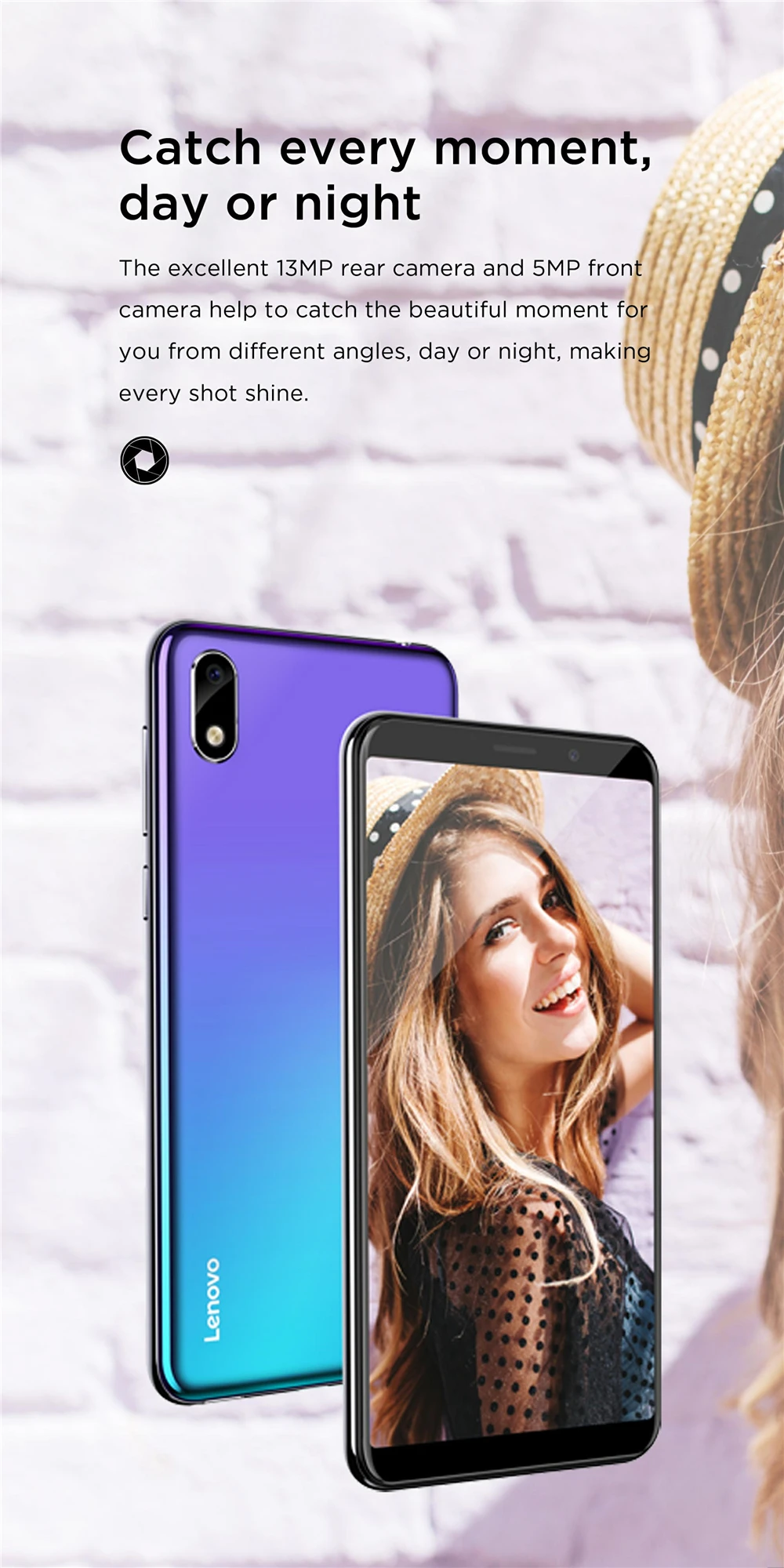 Смартфон lenovo A5s 2 Гб 16 Гб MT6761 с четырехъядерным процессором 13 МП и камерой, 5,45 дюймов, HD 18:9 экран, 3000 мАч, разблокировка лица