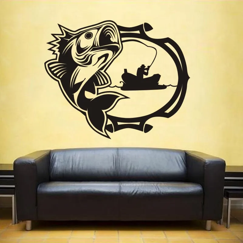 Go рыболовная Наклейка на окуня ведро снасти магазин рыболовных крючков наклейка