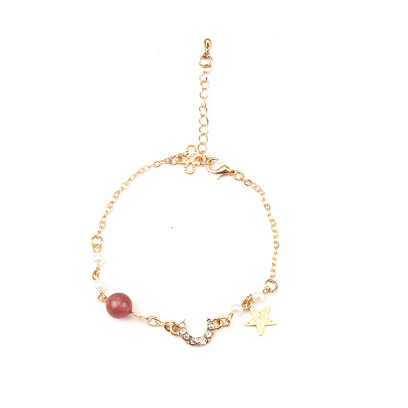 Хрустальный Браслет милая девушка Сердце Звезда Луна мраморный браслет