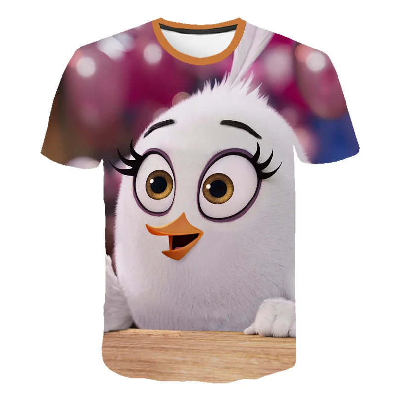 Детские летние футболки для игр Футболка с короткими рукавами рисунком птицы из