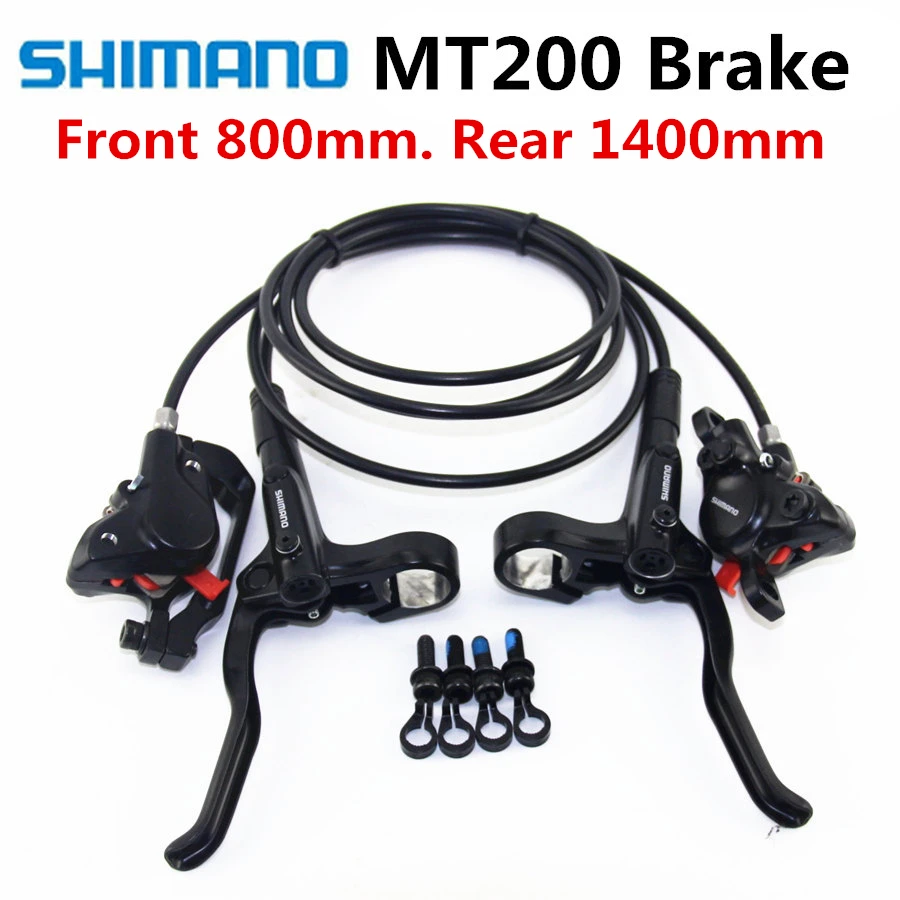 SHIMANO MT200 M315 M365 M355 тормоз Горный велосипед BR-M365 Hidraulic Дисковый Тормоз MTB левый и правый 800/1400 мм M355 тормоза Новые - Цвет: MT200 A pair 80 140
