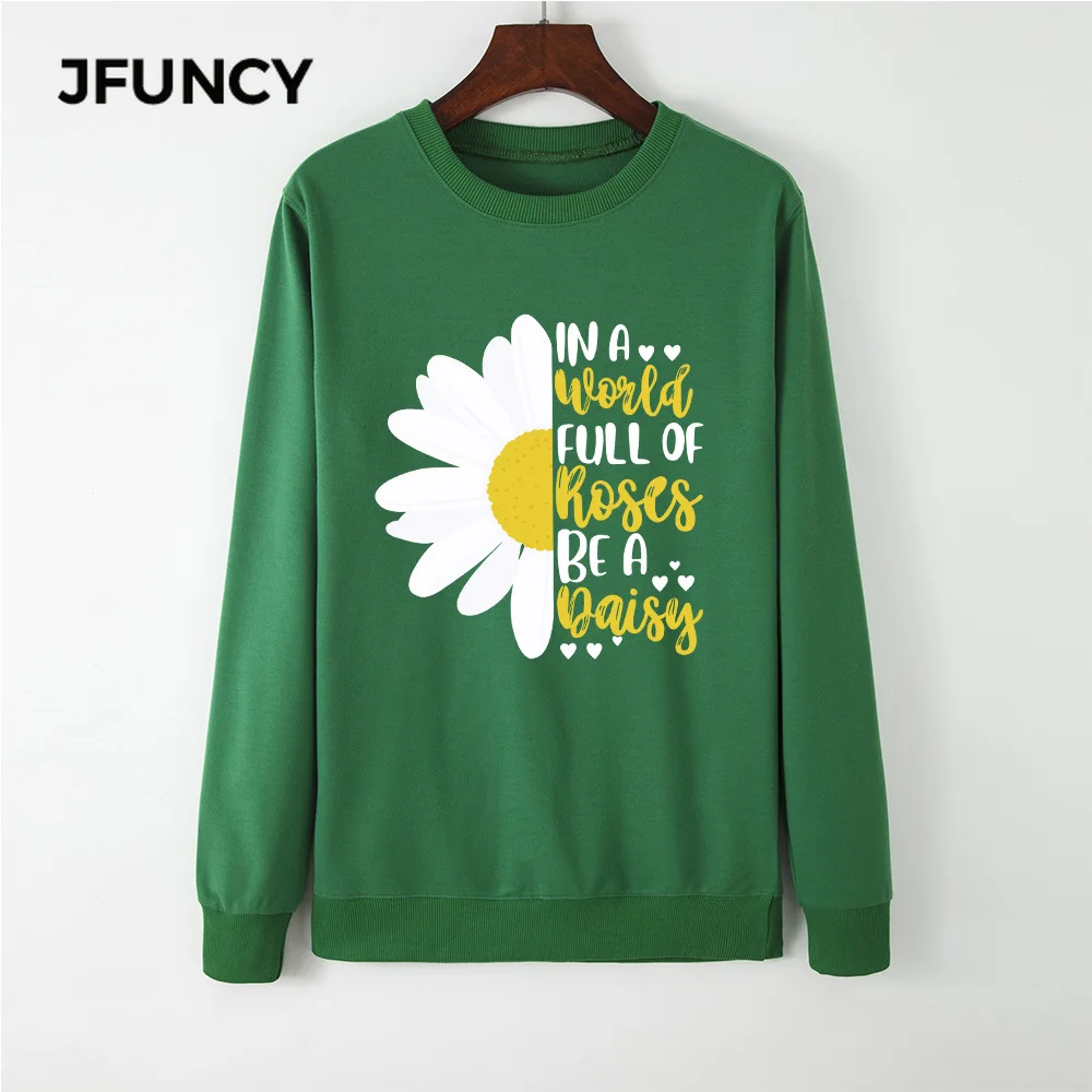 

JFUNCY 2020 Autumn Women Hoodies Plus Size Female Hoodie Sweatshirt Woman Pullover New Letter Print Long Sleeve Sportwear