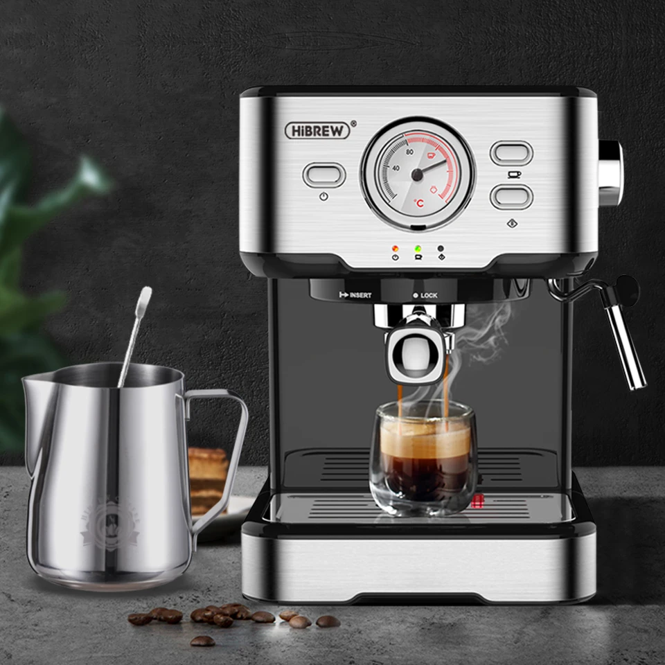 Кофейный кувшин для взбивания пены из нержавеющей стали HiBREW Цветочная чашка