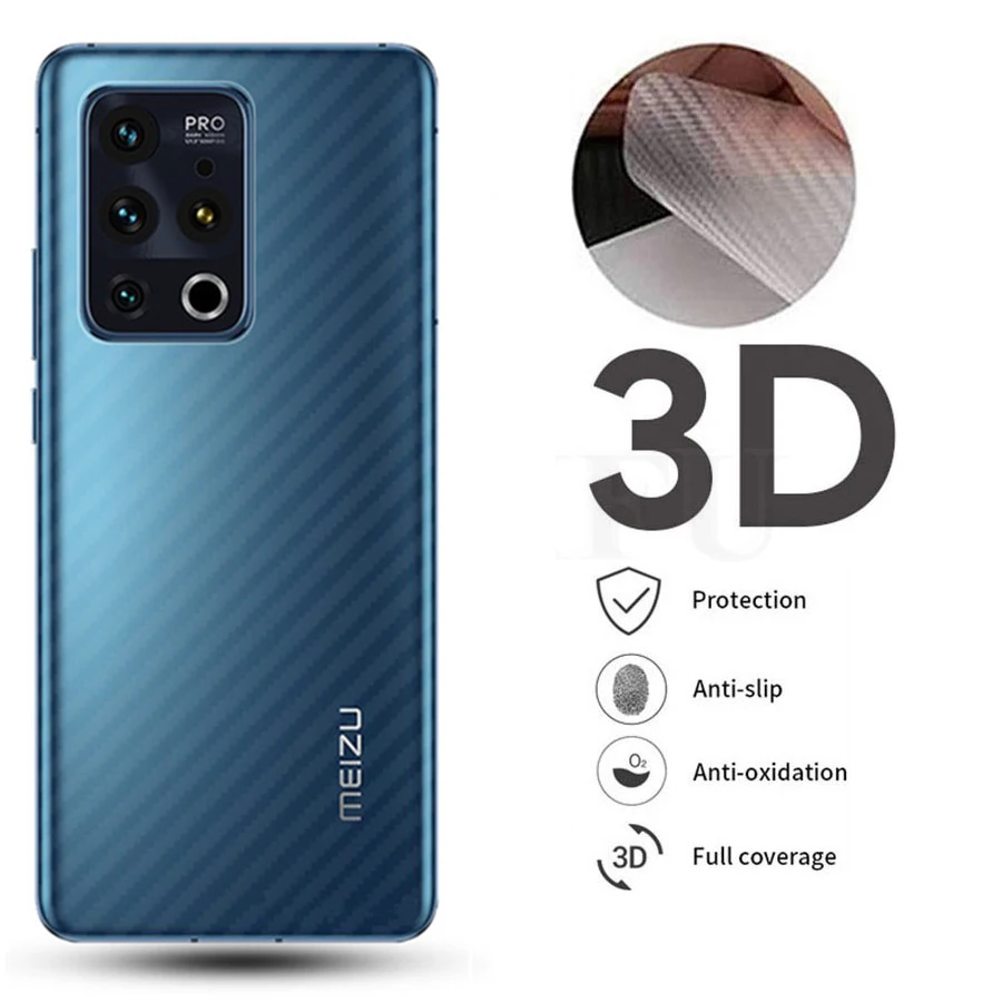 5 шт. 3d протектор экрана из углеродного волокна для Meizu 18 17 16 15 Plus 16X Lite задняя